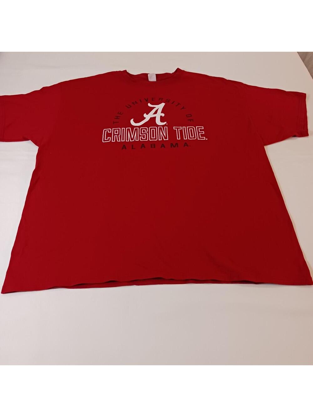 Hanes University of Alabama Crimson Tide Men's Red T-Shirt Short Sleeve Sz 2XL
